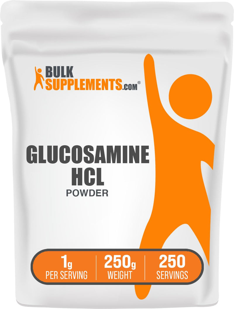[Australia] - BulkSupplements.com Glucosamine HCl Powder - Glucosamine Supplement, Joint Support Supplement - Gluten Free, 1g per Serving, 250g (8.8 oz) (Pack of 1) 8.82 Ounce (Pack of 1) 