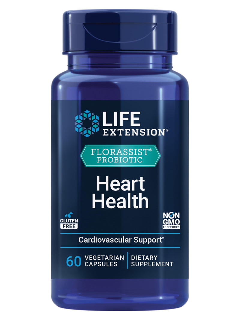 Life Extension FLORASSIST Probiotic Heart Health, 60 Capsules | Lactobacillus Reuteri 30242, Promotes Heart Health, Cholesterol Health Support, Gluten-Free, Non-GMO & Vegetarian
