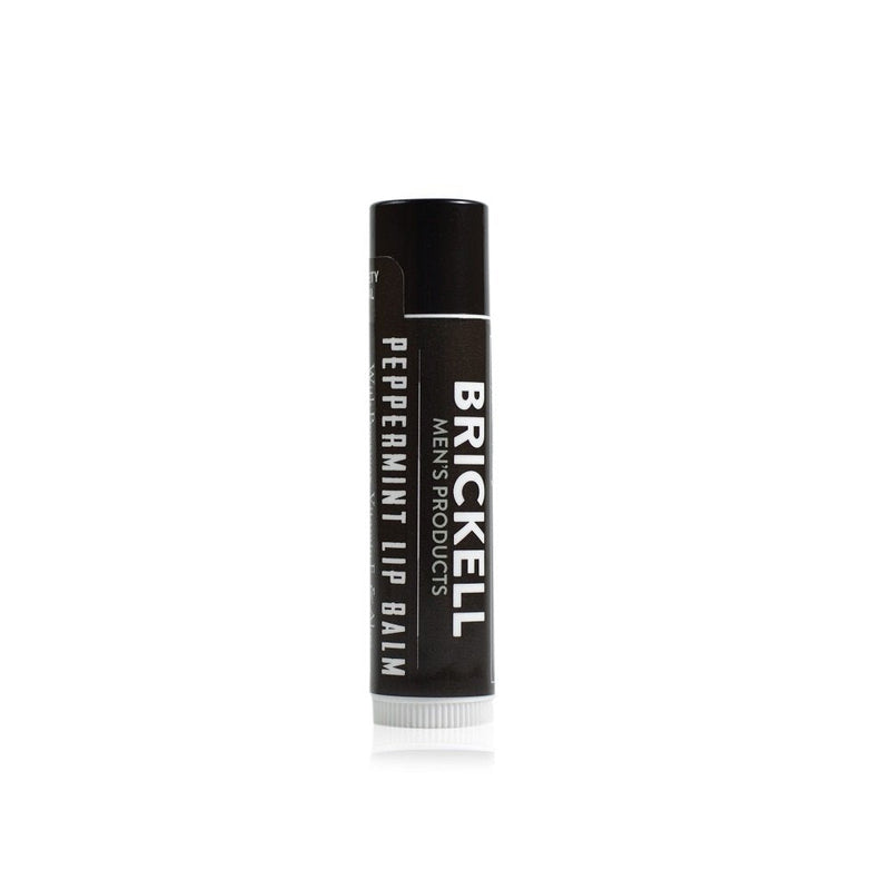 Brickell Men's No Shine Lip Balm for Men, Matte Finish Chapstick to Moisturize and Protect With SPF 15, Sunflower Oil, Aloe, and Vitamin E, .15 Ounce, Scented 0.15 Ounce (Pack of 1)