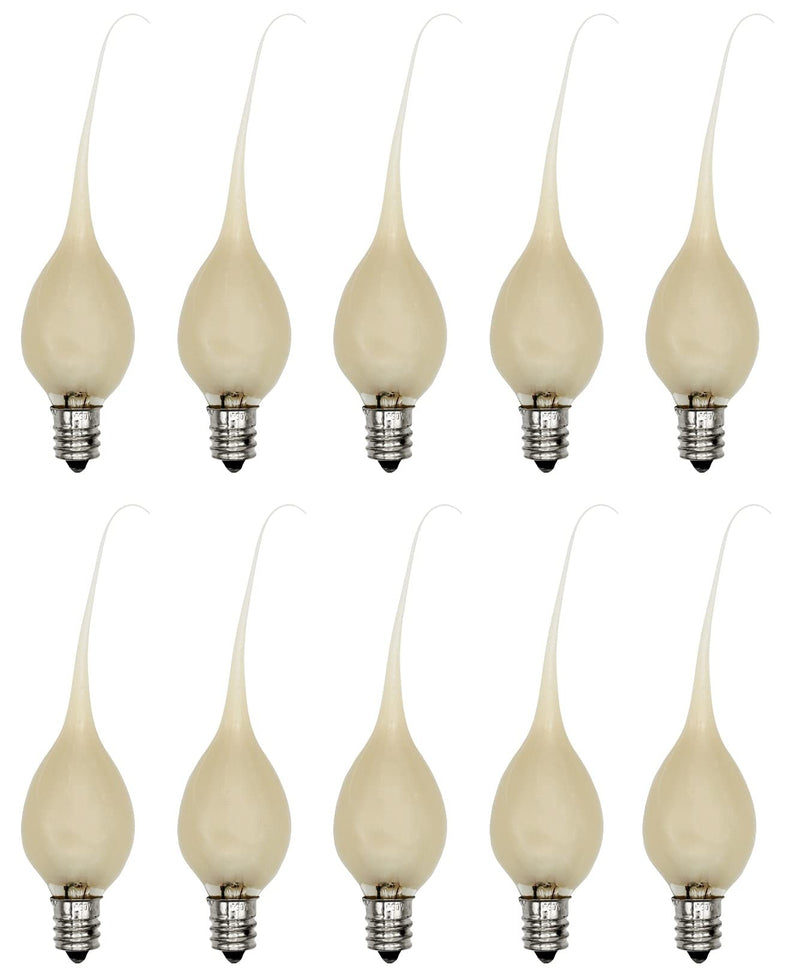 [Australia] - Creative Hobbies® Country Style Silicone Dipped Candle Light Bulbs (Pkg of 10 Bulbs) ~ 5 Watt Pearlized Silicone, Gold Glow 
