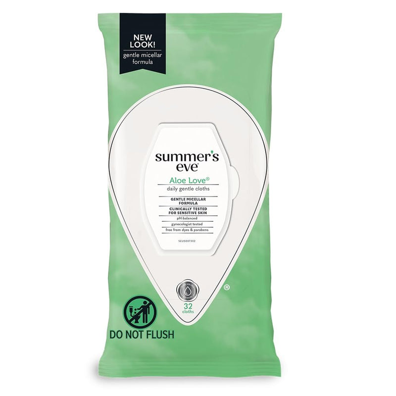 [Australia] - Summer'S Eve Aloe Love Soft Cleansing Cloth, 3.2 Ounce 32 Count (Pack of 1) 