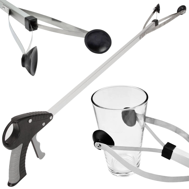 [Australia] - Vive Suction Cup Grabber Reacher 32" - Elderly Grab It Reaching Pickup Tool Heavy Duty for Seniors - Trash, Sticks, Litter Picker Upper - Extra Long Reach Handle & Handy Extension Arm Claw 1 