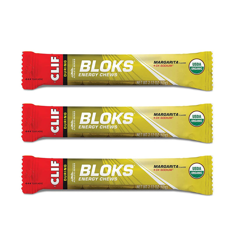 [Australia] - CLIF BLOKS - Energy Chews - Margarita with Salt 3X Sodium for added Electrolytes- Non-GMO - Plant Based Food - Fast Fuel for Cycling and Running-Workout Snack (2.1 Ounce Packet, 3 Count) 
