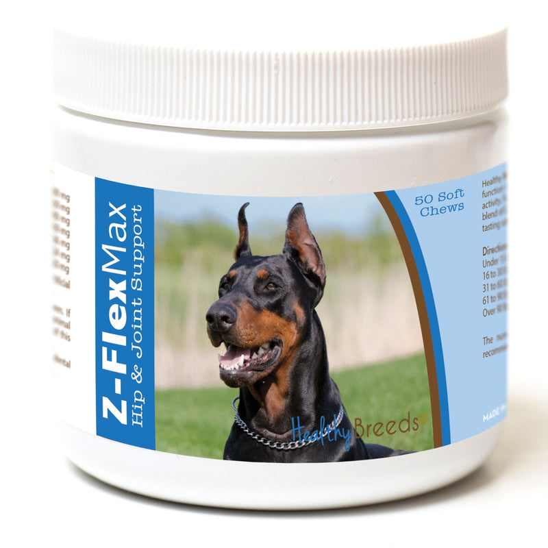Healthy Breeds Doberman Pinscher Z-Flex Max Hip and Joint Soft Chews 50 Count - PawsPlanet Australia