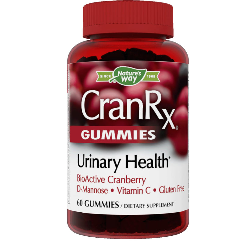 [Australia] - Nature's Way CranRx Cranberry Gummies, Urinary Tract Health Support* Supplement with D-Mannose + Vitamin C, 60 Gummies 