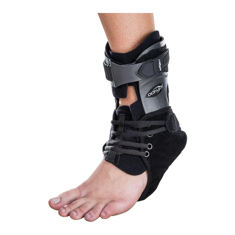 [Australia] - DonJoy Velocity ES (Extra Support) Ankle Brace: Standard Calf, Left Foot, Medium 1 Count (Pack of 1) Standard Calf with Extra Support 