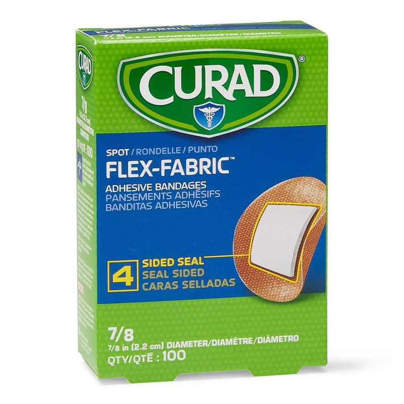 [Australia] - Curad Flex Fabric Spot Adhesive Bandages, Bandage Diameter is 7/8" (Box of 100) 7/8" 
