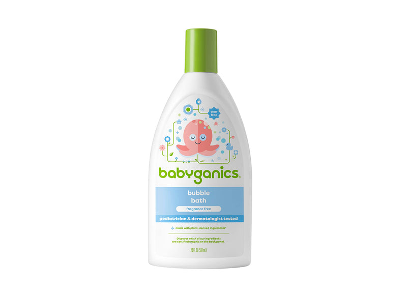 [Australia] - Babyganics Bubble Bath, Non-Allergenic, Gently Cleanses, Fragrance Free, 20 Fl Oz, Packaging May Vary 20 Fl Oz (Pack of 1) 