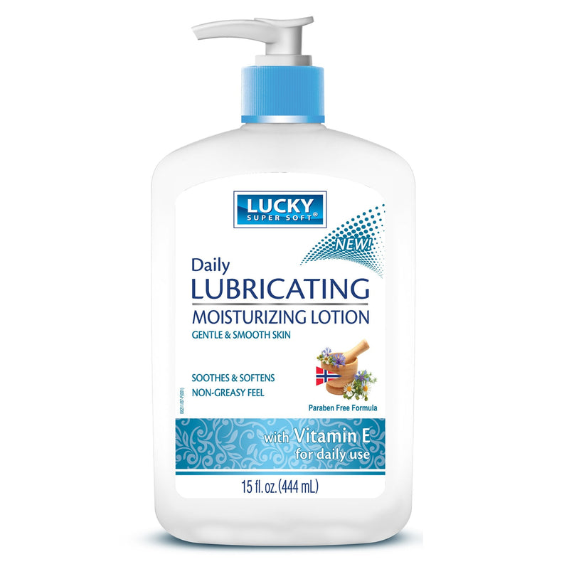 Lucky Super Soft Lubricating Lotion Vitamin E, 15 Fluid Ounce (Model: Lucky Super Soft Lotion 15oz Vitamin E) 15 Fl Oz (Pack of 1)