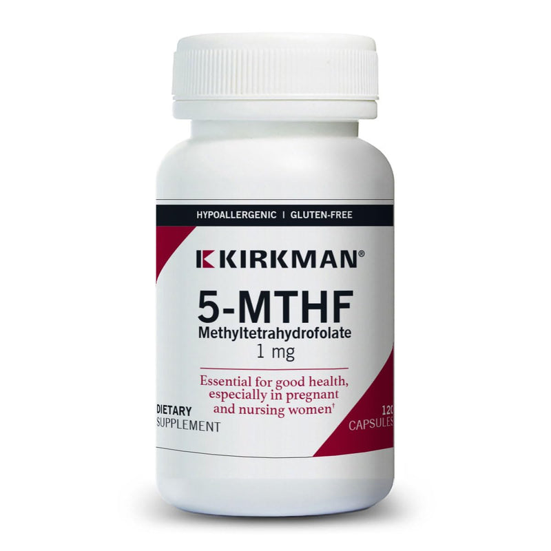 Kirkman 5-MTHF ([6S]-5-Methyltetrahydrofolate) 5 mg - Hypoallergenic | 60 Vegetarian Capsules