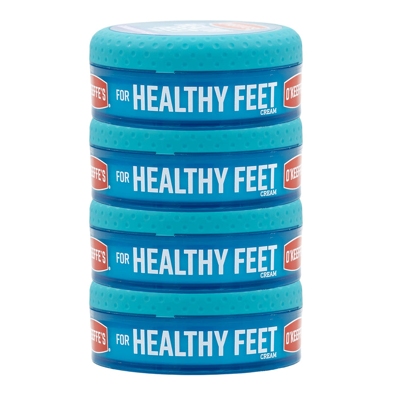[Australia] - O'Keeffe's for Healthy Feet Foot Cream; Guaranteed Relief for Extremely Dry; Cracked Feet; Instantly Boosts Moisture Levels; 3.2 Ounce Jar; (Pack of 4) 