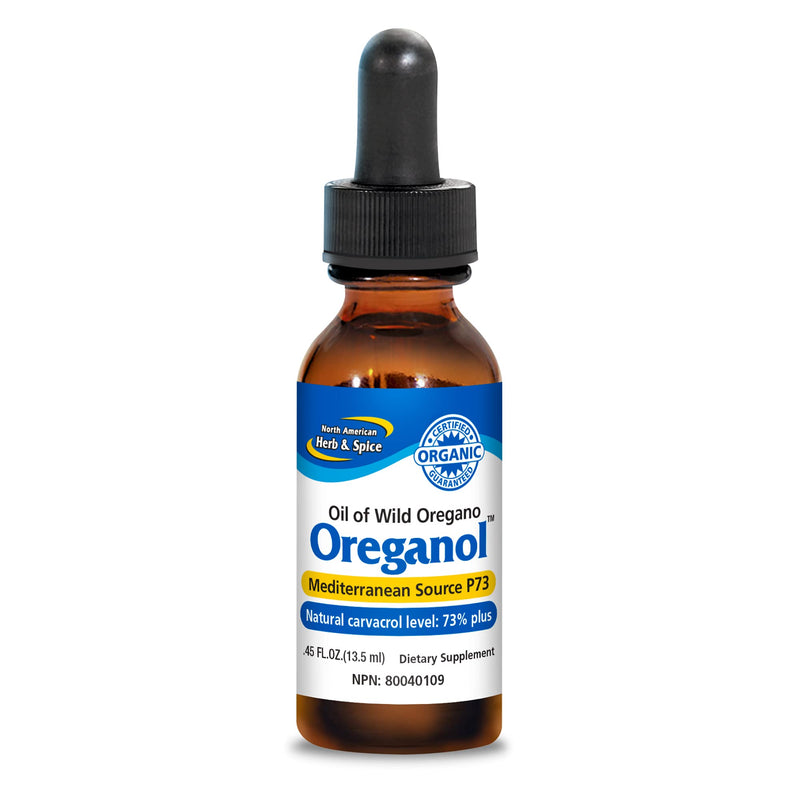 [Australia] - NORTH AMERICAN HERB & SPICE Oreganol P73-0.45 fl. oz. - Immune Support, Optimal Health - Unprocessed, Certified Organic, Wild Oregano Oil - Mediterranean Source - Non-GMO - 194 Servings 1 