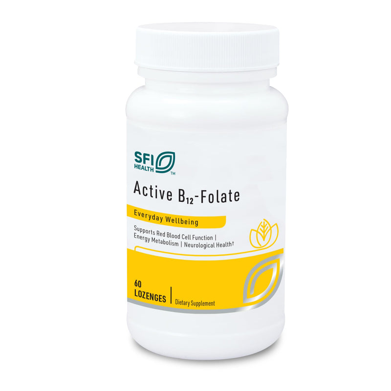 Klaire Labs SFI Health Active Vitamin B12, 60 Count | Supports Red Blood Cell Function, Healthy Mood, Energy, Cognition & Neurological Health, Folate Supplement, Highly Potent
