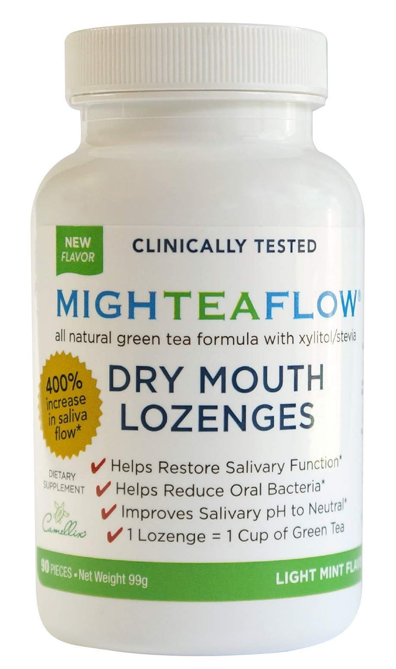 [Australia] - Sugar Free Dry Mouth Lozenges with Xylitol/Stevia, Light Mint, Clinically Tested by Dental Professionals, NO Artificial Flavors/Colors, NO Aspartame,and NO Titanium Dioxide 
