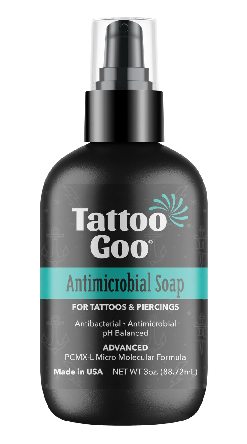 [Australia] - Tattoo Goo Deep Cleansing Soap, Disinfecting Tattoo and Piercing Aftercare - Moisturizing Olive Oil, Alcohol and Fragrance Free - 3 oz 