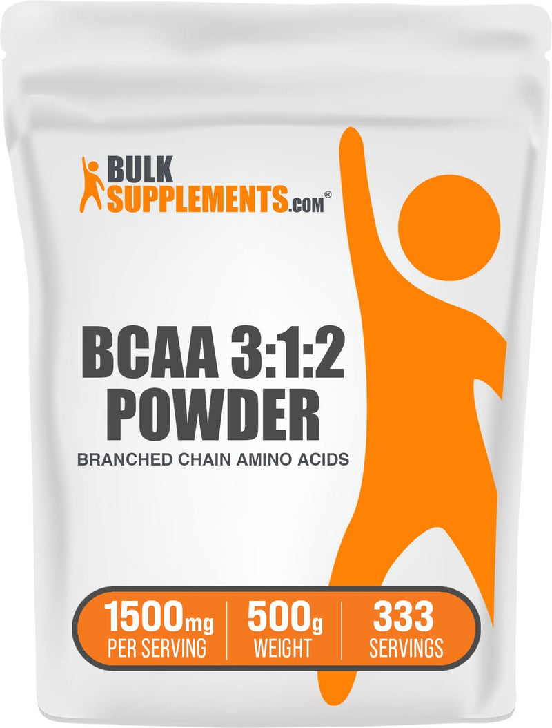 [Australia] - BulkSupplements.com BCAA 3:1:2 Powder - BCAA Supplements, BCAA Powder, Branched Chain Amino Acids - Unflavored & Gluten Free, 1500mg per Serving, 500g (1.1 lbs) (Pack of 1) 333 Servings (Pack of 1) 