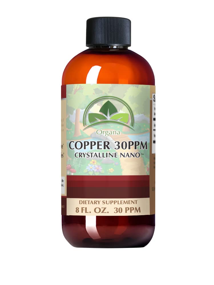 [Australia] - Organa Pure Crystalline Liquid Copper Supplement - 30 PPM - High Absorption Copper 8 Fl Oz (Pack of 1) 