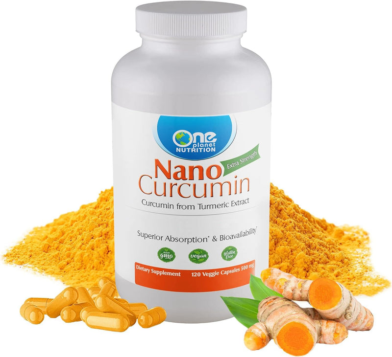 [Australia] - Nano Curcumin 500mg — Turmeric Curcumin Gluten Free Water Soluble Supplements for Better Absorption, Turmeric Capsules, Non-GMO - 120 Veggie Capsules 