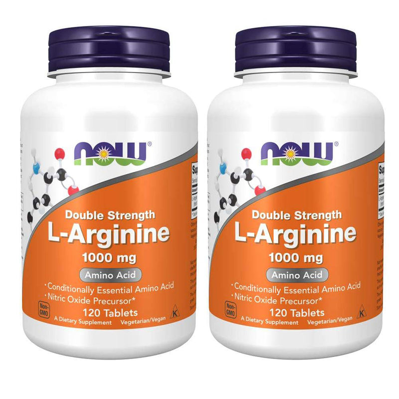 [Australia] - Now Foods L-Arginine 1000 mg, 120 Tablet (2 Pack) 120 Count (Pack of 2) 