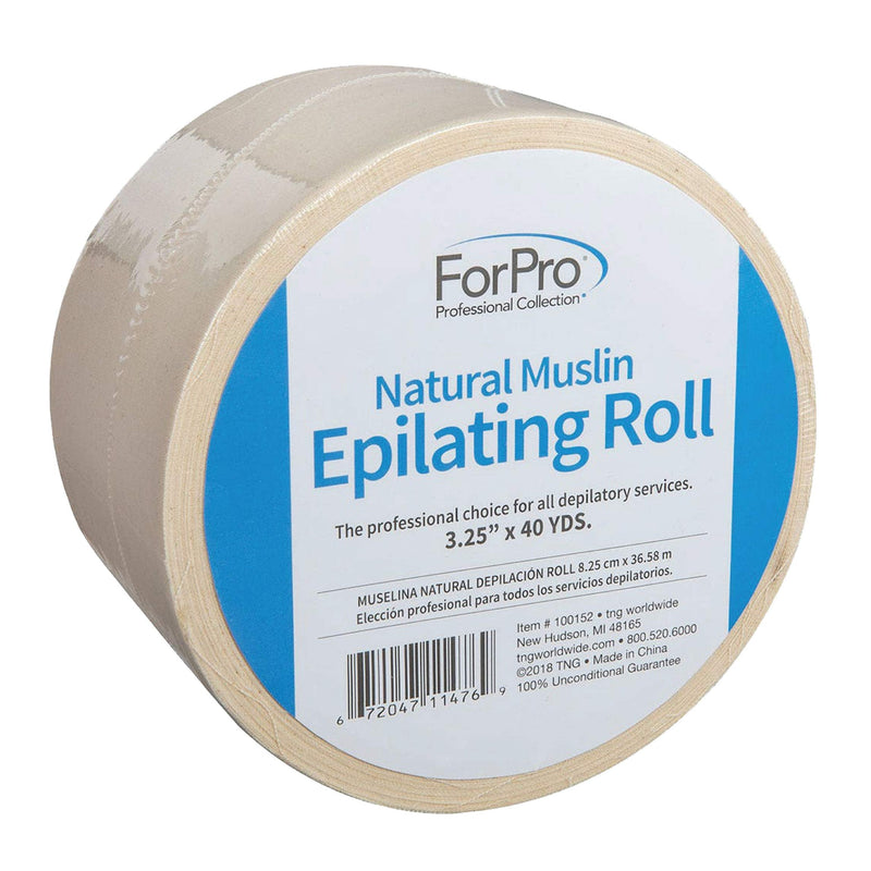 [Australia] - ForPro Professional Collection Natural Muslin Epilating Roll, Tear-Resistant, for Hair Removal, 3.25” W x 40 Yds 1 Count (Pack of 1) 