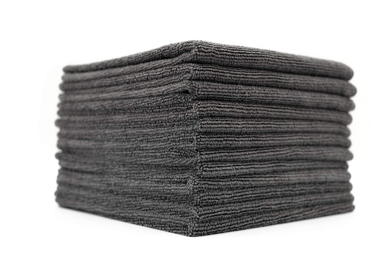 [Australia] - The Rag Company - All-Purpose Microfiber Terry Cleaning Towels - Commercial Grade, Highly Absorbent, Lint-Free, Streak-Free, Kitchens, Bathrooms, Offices, 300gsm, 12in x 12in, Grey (12-Pack) 