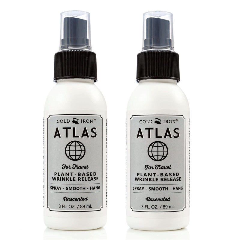 [Australia] - Wrinkle Release Spray for Clothes. Atlas Travel Size 3 fl oz/89 ml. Fragrance Free. Fast, Easy to Use Ironing Alternative. Spray, Smooth, Hang. Award Winning for People on The Go 3 Fl Oz (Pack of 2) Unscented 