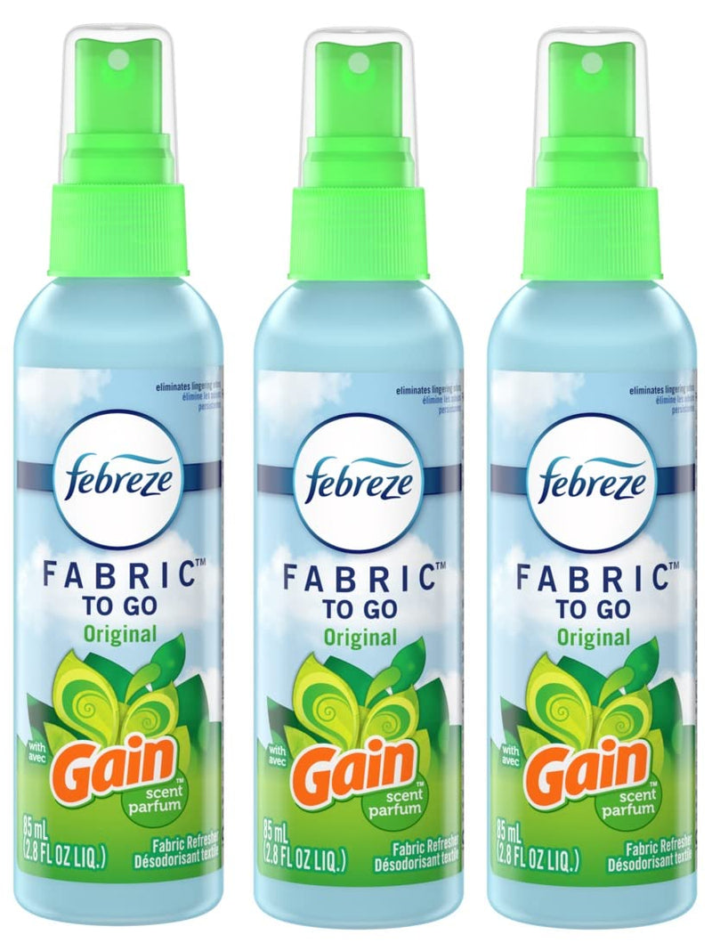 [Australia] - Febreze to Go Fabric Refresher with Gain Original Scent, 2.8-Ounce, (3) 2.8 Fl Oz (Pack of 3) 