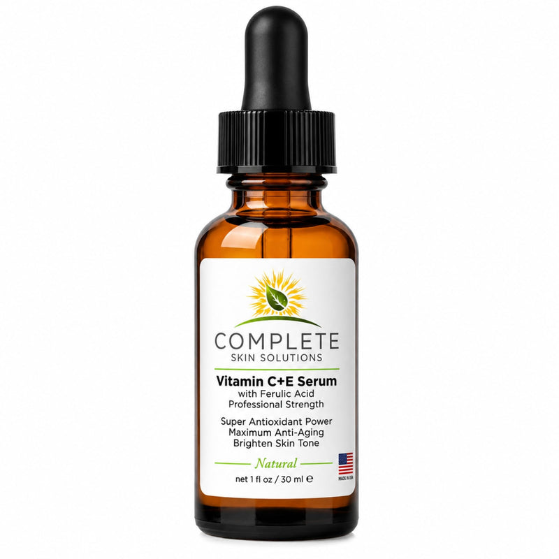 Natural Vitamin C E Serum with Ferulic Acid 1 oz | Hyaluronic Acid