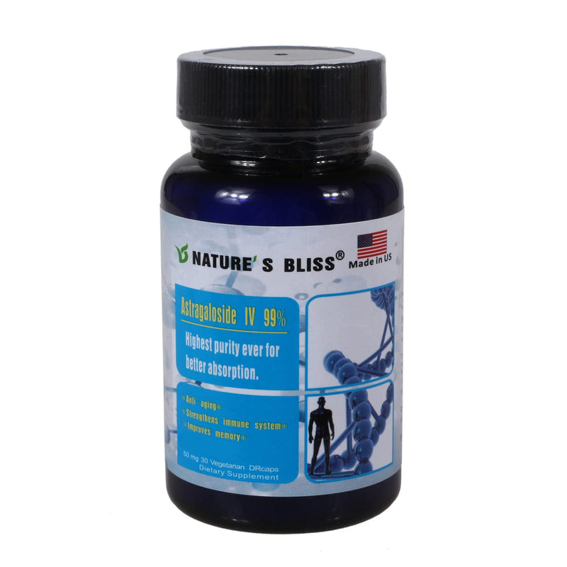 [Australia] - Nature'sbliss Stomach Acid Protected & Super-Absorption Astragaloside IV 99%, Made in USA, 50mg, 30caps 30 Count (Pack of 1) 