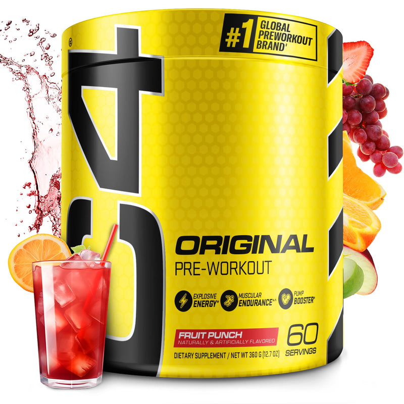 [Australia] - C4 Original Pre Workout Powder Fruit Punch - Vitamin C for Immune Support - Sugar Free Preworkout Energy for Men & Women - 150mg Caffeine + Beta Alanine + Creatine - 60 Servings 60 Servings (Pack of 1) 