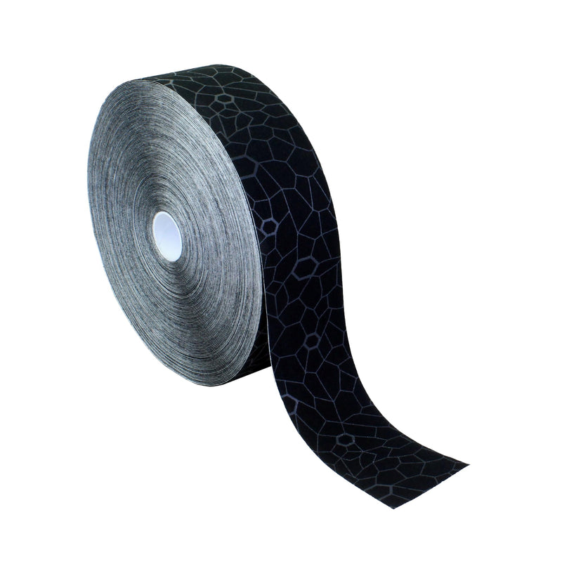 [Australia] - THERABAND Kinesiology Tape, Black/Gray, 2'' X 103.3 Foot Bulk Roll, with XactStretch Indicators, Long-Lasting Athletic Tape for Shoulder & Knee, Latex-Free Sports Tape, Water Resistant, Cut-to-Length 
