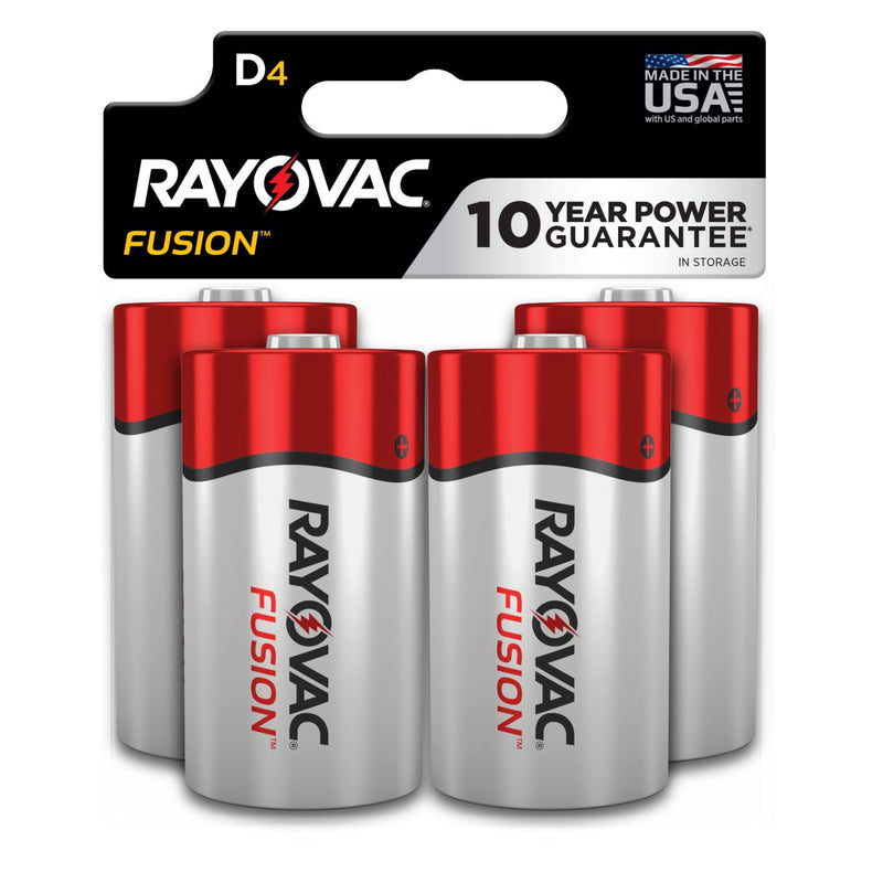 [Australia] - Rayovac D Batteries, Fusion Premium D Cell Battery Alkaline, 4 Count 