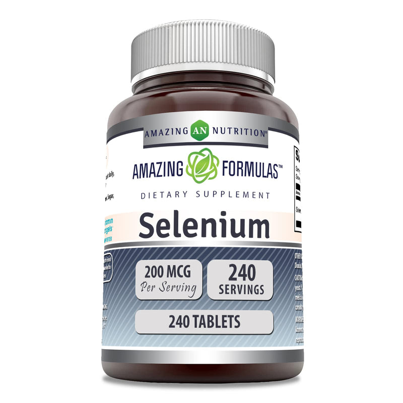 [Australia] - Amazing Formulas Selenium 200 mcg 240 Tablets Supplement | Non-GMO | Gluten Free | Made in USA 240 Count 