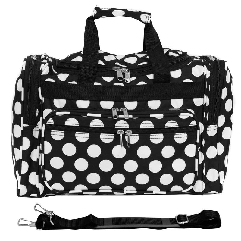World Traveler 81T16-635 Duffle Bag, One Size, Black White Dot II