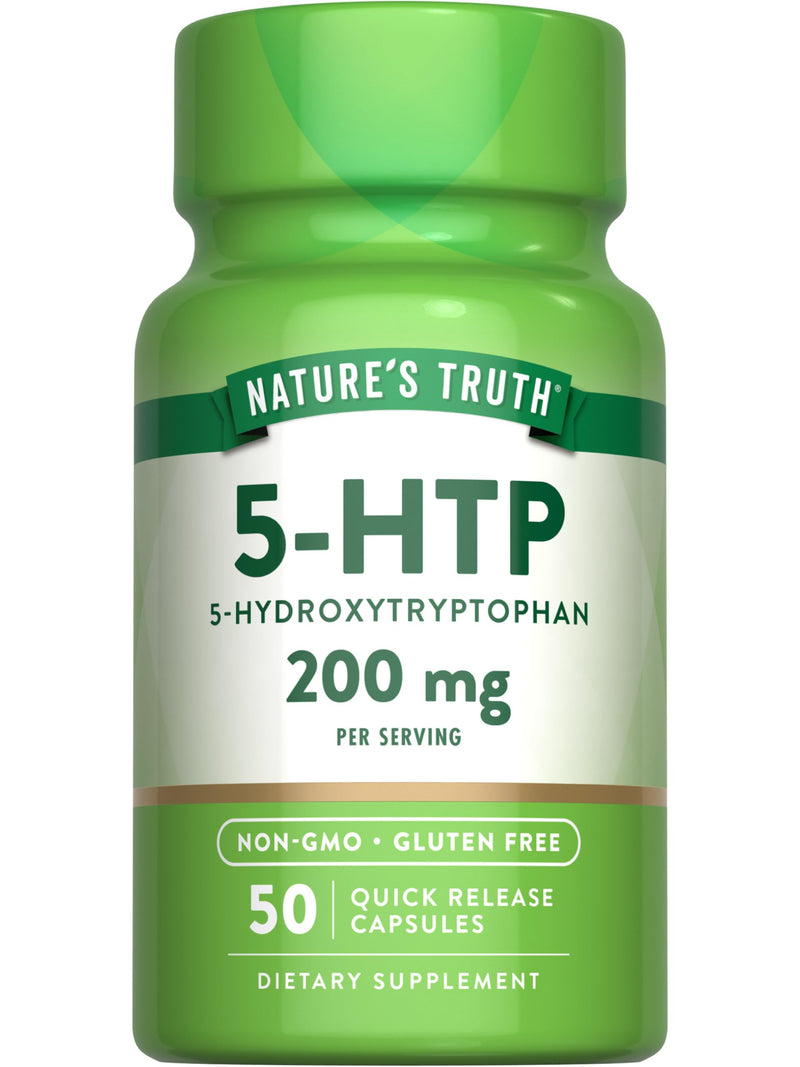 [Australia] - Nature's Truth 5HTP 200mg Capsules | 50 Count | 5 Hydroxytryptophan | Non-GMO & Gluten Free Supplement 