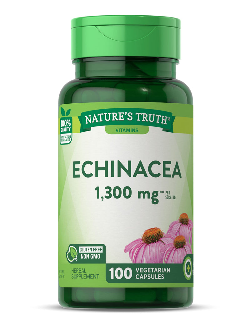 [Australia] - Echinacea Extract Capsules | 1300mg | 100 Count | Non-GMO & Gluten Free | by Nature's Truth 