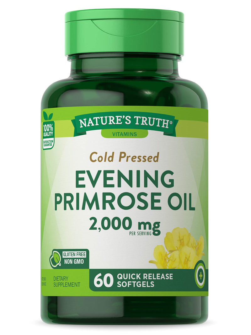 [Australia] - Evening Primrose Oil Capsules | 60 Softgels | Cold Pressed | Non-GMO, Gluten Free | By Nature's Truth 