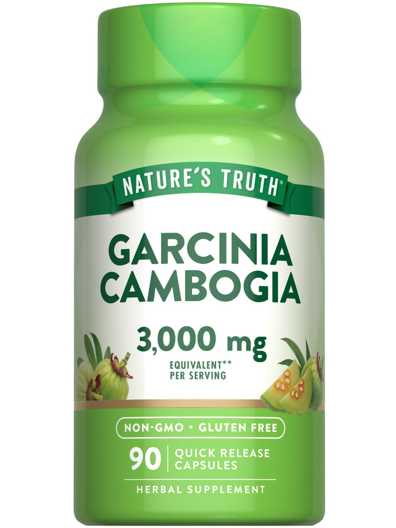 [Australia] - Nature's Truth Garcinia Cambogia 3,000mg | 90 Pills | Plus Chromium Picolinate | Non-GMO and Gluten Free Supplement 
