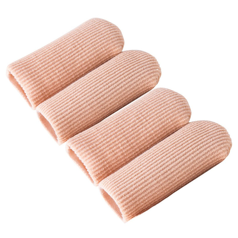 [Australia] - Makhry 4pcs Adjustable Cuttable Gel Toe and Finger Cap Lined Gel Toe Covers Sleeves Ribbed Knit Toe Caps Digital Caps (XL) X-Large (Pack of 4) 