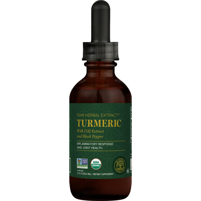 [Australia] - Global Healing Organic Turmeric Curcumin Supplement with Black Pepper Extract Liquid Drops to Support Joint Mobility Relief and Digestive Health Multi Turmeric Supplement- 2 Fl Oz 
