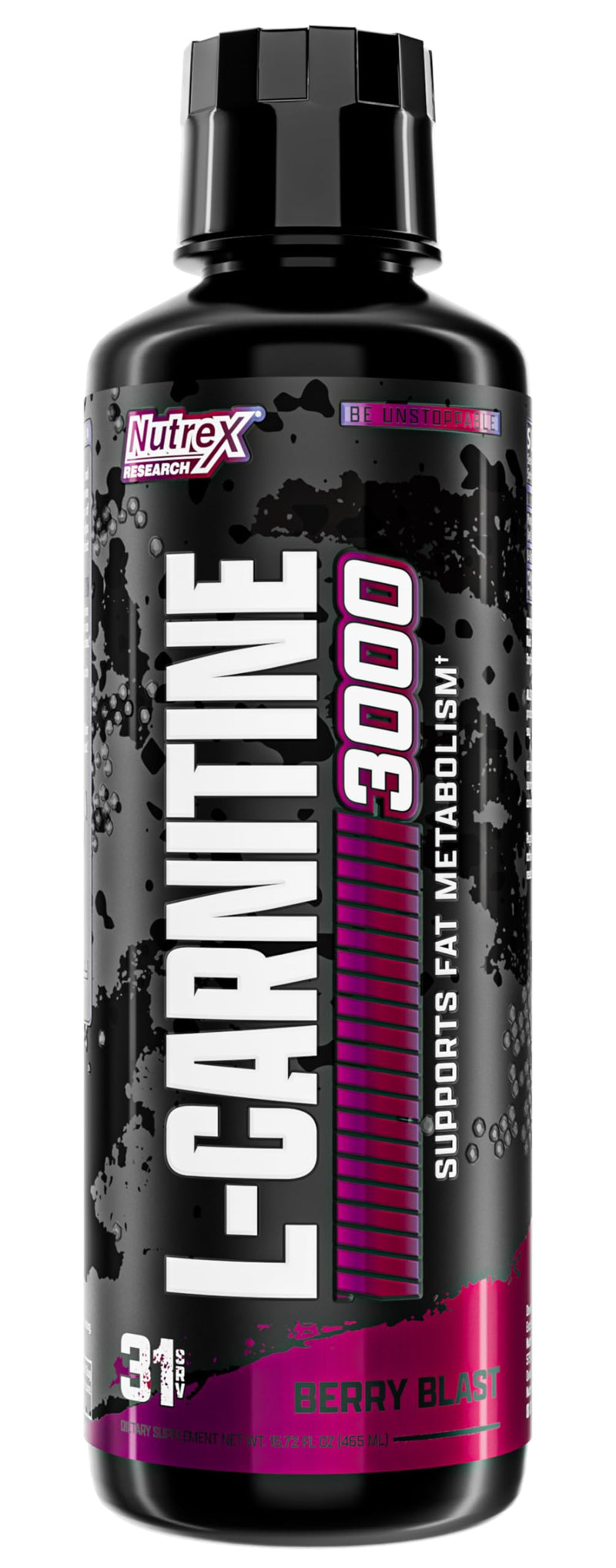 [Australia] - Nutrex Research L-Carnitine 3000 (31 Servings, Berry Blast) | Liquid Shots, Stimulant Free | Supports Muscle Recovery For Men and Women 