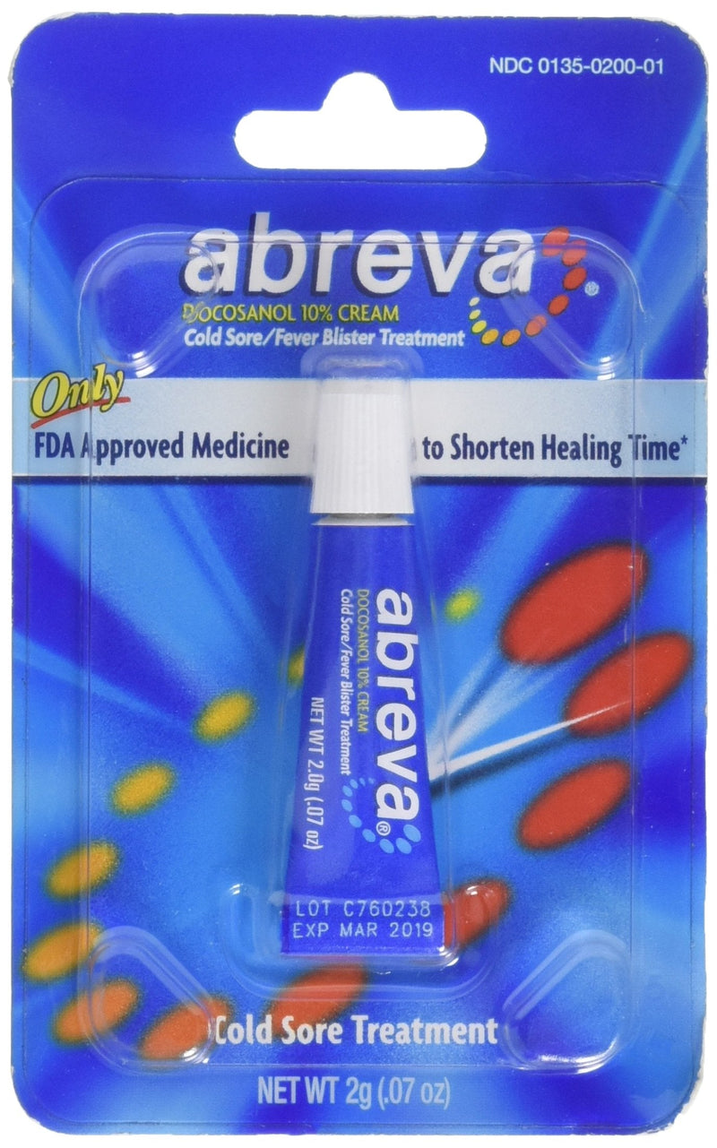 [Australia] - Abreva Cold Sore Treatment .07 Oz 2 Gram (Pack of 1) 
