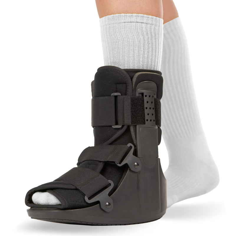 [Australia] - BraceAbility Short Walking Boot - Orthopedic Medical Walker Cast for Broken Toe Injuries, Sprained Ankles, Metatarsal Stress, Post-Op Support Left or Right Foot Fracture Shoe Fits Men and Women (XS) X-Small 