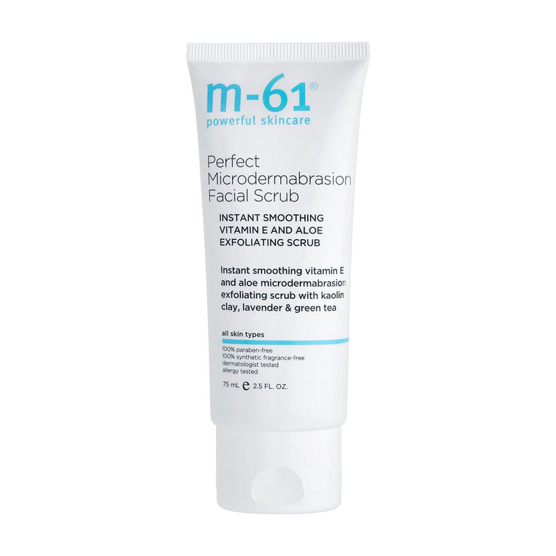 m-61 Perfect Microdermabrasion Facial Scrub, 2.5 Fl Oz | Smoothing & Exfoliating, Vitamin E, Kaolin Clay, Aloe, For All Skin Types, Derm & Allergy Tested, Made in USA