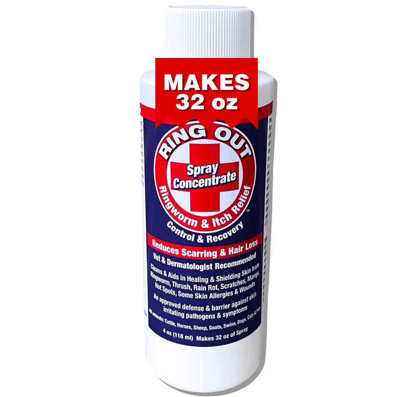 Ring Out - Control and Help Ringworm for Cats, Dogs, Sheep, Goats, Cattle, Horses, all Pets and Livestock makes 32 oz. of Spray - PawsPlanet Australia