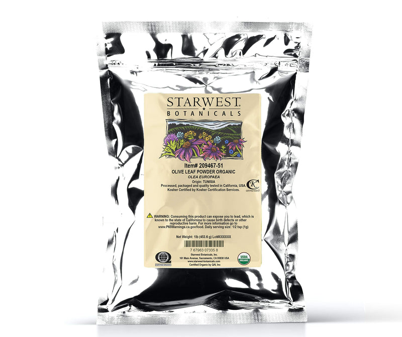 [Australia] - Starwest Botanicals Organic Olive Leaf Powder, 1 Pound 