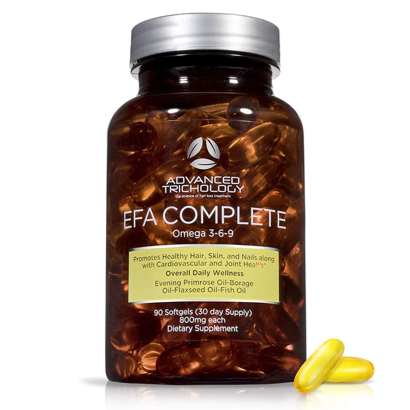 [Australia] - EFA COMPLETE with Optimal OMEGA 3 6 9 levels of High Potency Flax Oil, Fish Oil, Borage Oil, and Evening Primrose Oil 800mgs (90count) 3rd Party Tested - High in GLA and 369 Omegas 