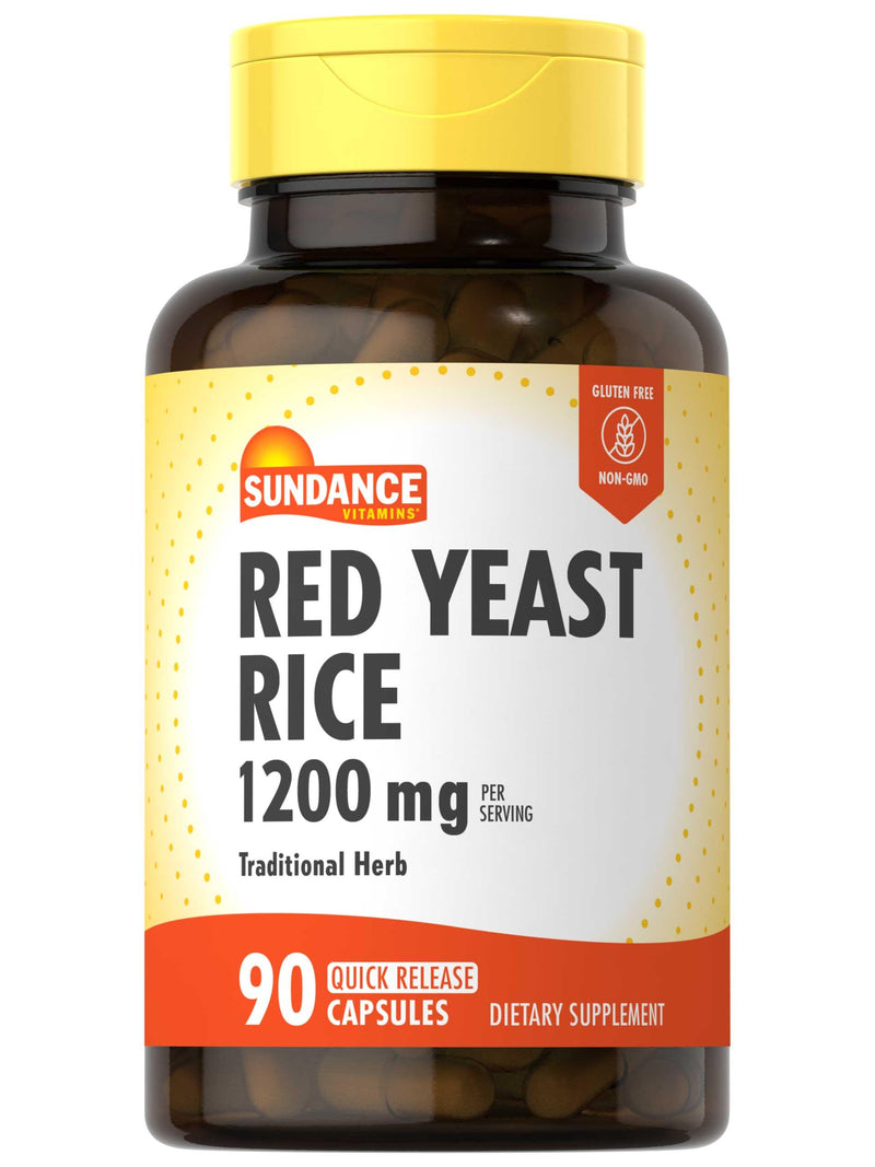 [Australia] - Sundance Red Yeast Rice Capsules | 1200mg | 90 Count | Traditional Herbal Supplement | Non-GMO and Gluten Free Formula 