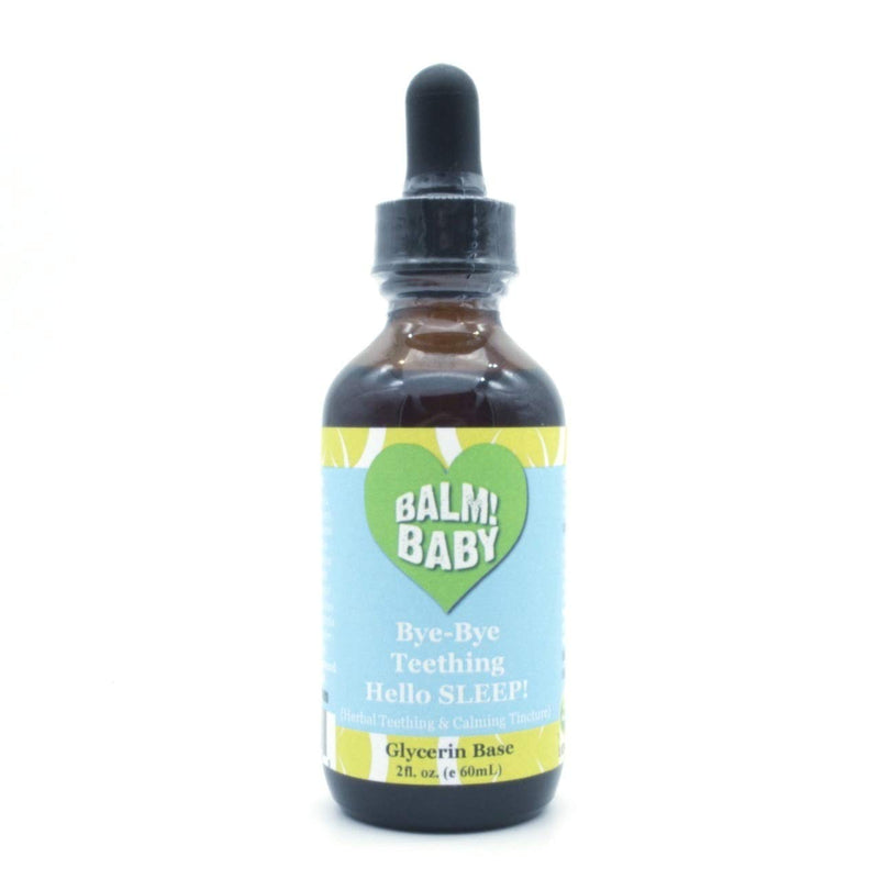 [Australia] - Bye-Bye Teething, Hello Sleep! Natural & Organic Baby Teething Relief & Calming Tincture | Soothes Inflamed Gums, Irritability & Pain – Encourages Sleep | Glass Bottle (Sweet Glycerin) 2 Fl Oz (Pack of 1) Sweet Glycerin 
