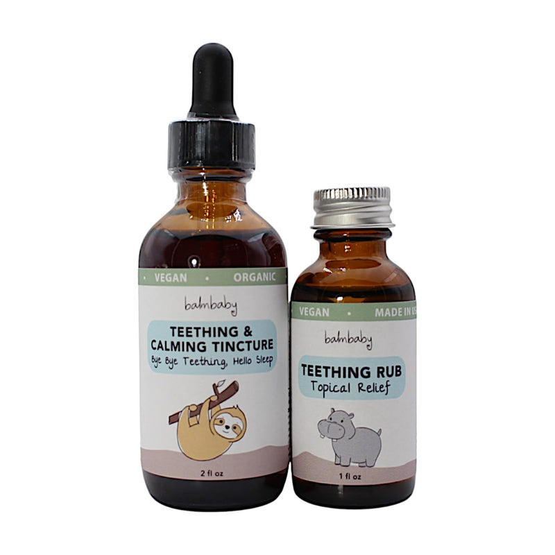 [Australia] - Balm Baby Teething Rescue Kit ‚Äì 100% Natural Calming Tincture & Topical Teething Oil Rub | Kids Relief for Gum Inflamation & Discomfort - Organic, Safe and Gentle - Glass Bottles 